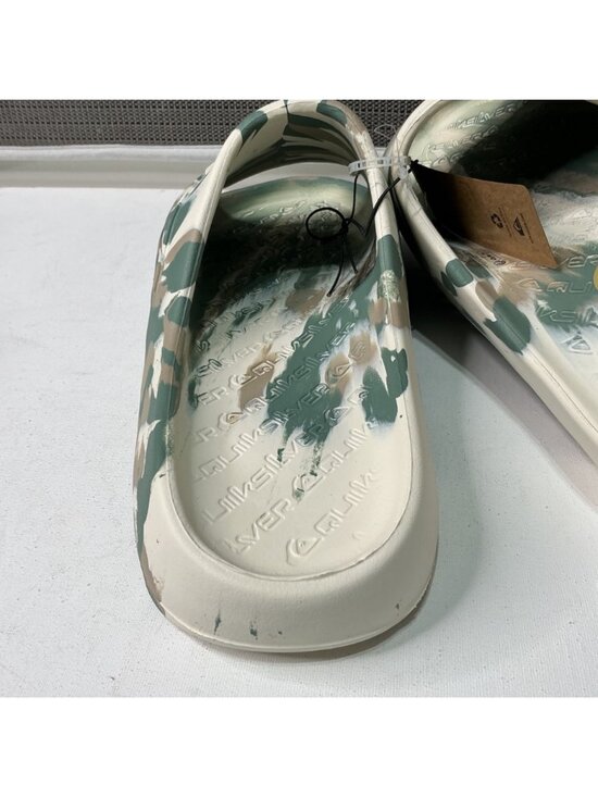 Quiksilver Men\'s Slide Sandals Camo Green Beige Size 12 Durable Slip-On Comfort main image 6